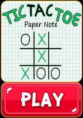 Tres en Raya Paper Note - Botón para jugar